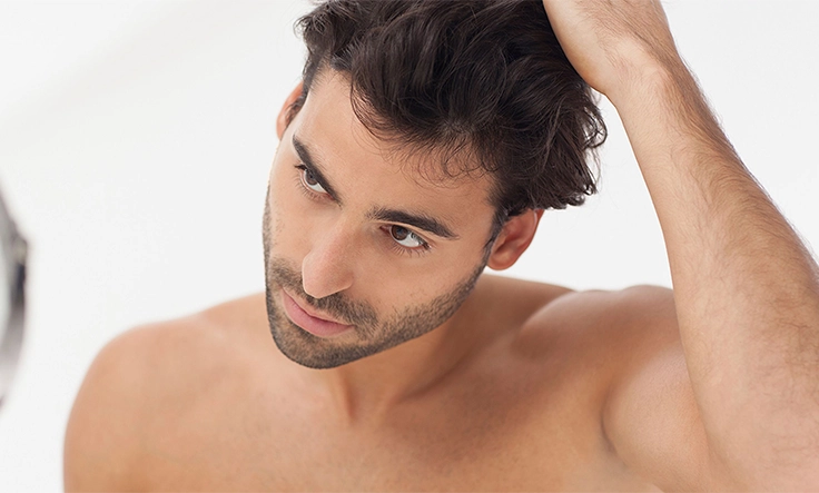 Flax seeds help nourish men's hair, promoting strength, shine, and a healthy scalp naturally.